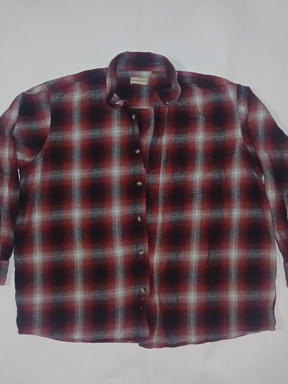 Casual Red Plaid Button-Down Shirt by